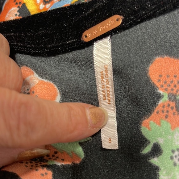 Free people floral satin and velvet mermaid maxi skirt - Picture 12 of 13